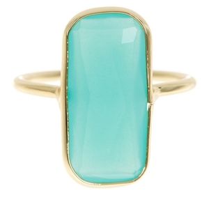 🎁NWT: Cinnabar Gold & Amazonite Ring